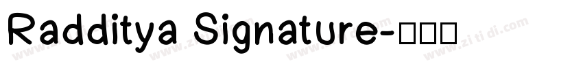 Radditya Signature字体转换